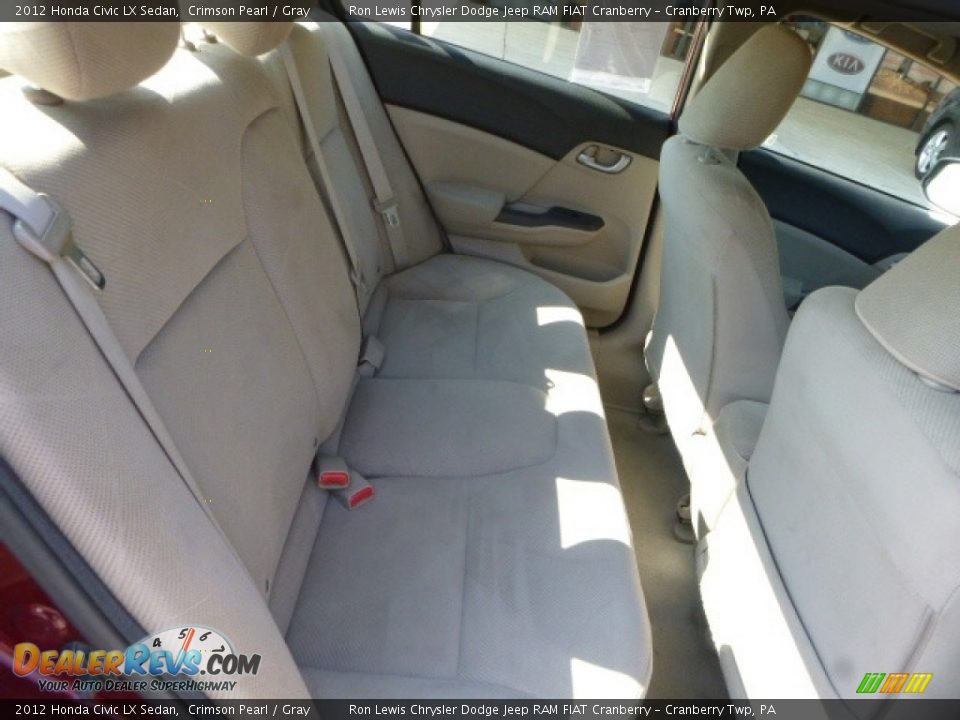 2012 Honda Civic LX Sedan Crimson Pearl / Gray Photo #4