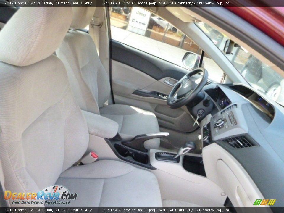 2012 Honda Civic LX Sedan Crimson Pearl / Gray Photo #5