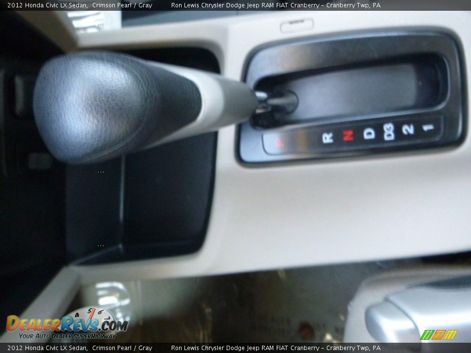 2012 Honda Civic LX Sedan Crimson Pearl / Gray Photo #18