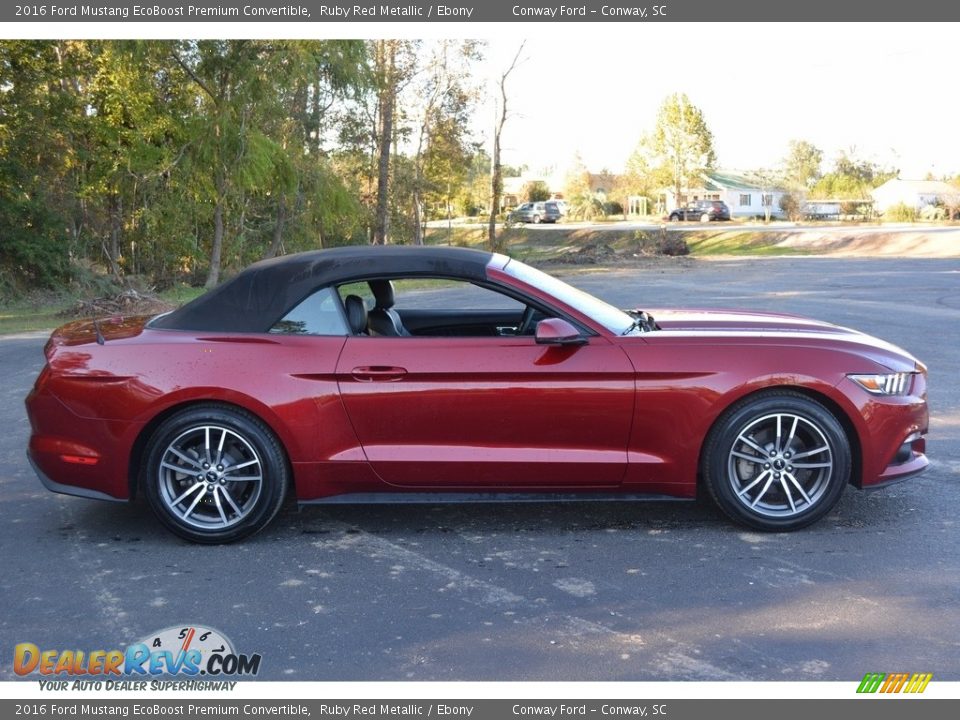 2016 Ford Mustang EcoBoost Premium Convertible Ruby Red Metallic / Ebony Photo #2