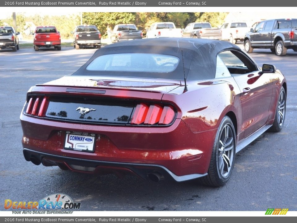 2016 Ford Mustang EcoBoost Premium Convertible Ruby Red Metallic / Ebony Photo #3