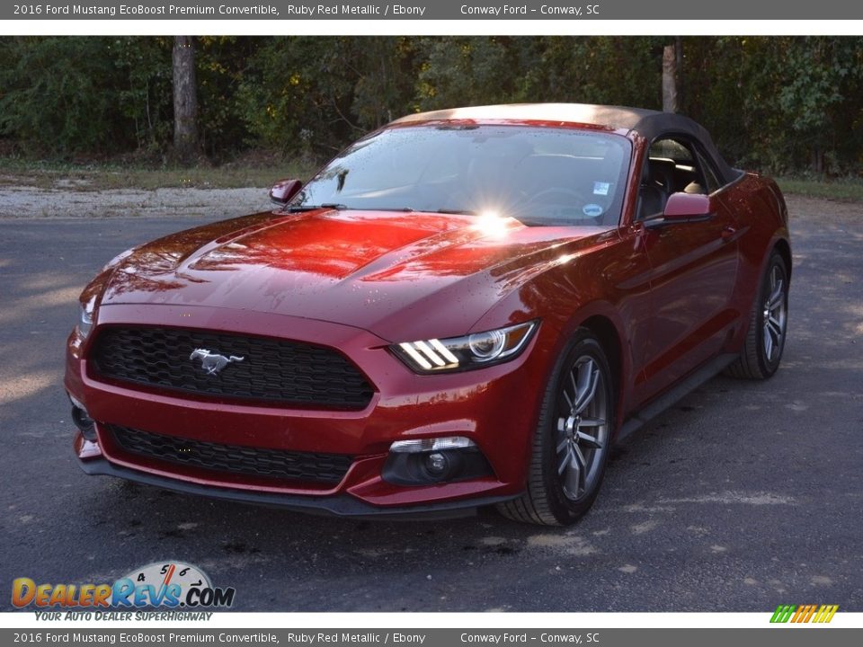 2016 Ford Mustang EcoBoost Premium Convertible Ruby Red Metallic / Ebony Photo #8