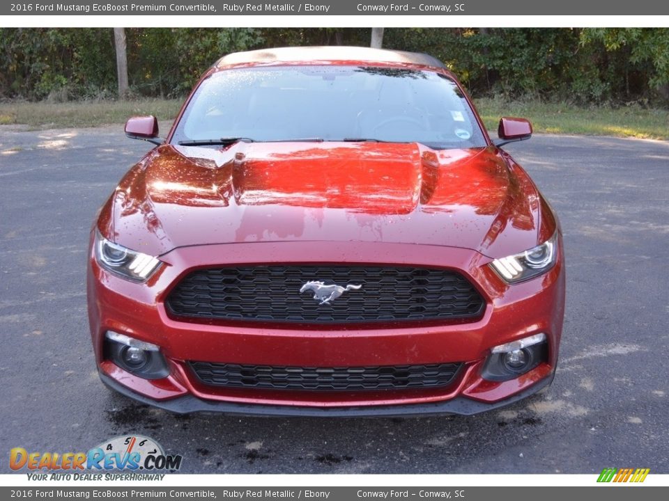 2016 Ford Mustang EcoBoost Premium Convertible Ruby Red Metallic / Ebony Photo #9