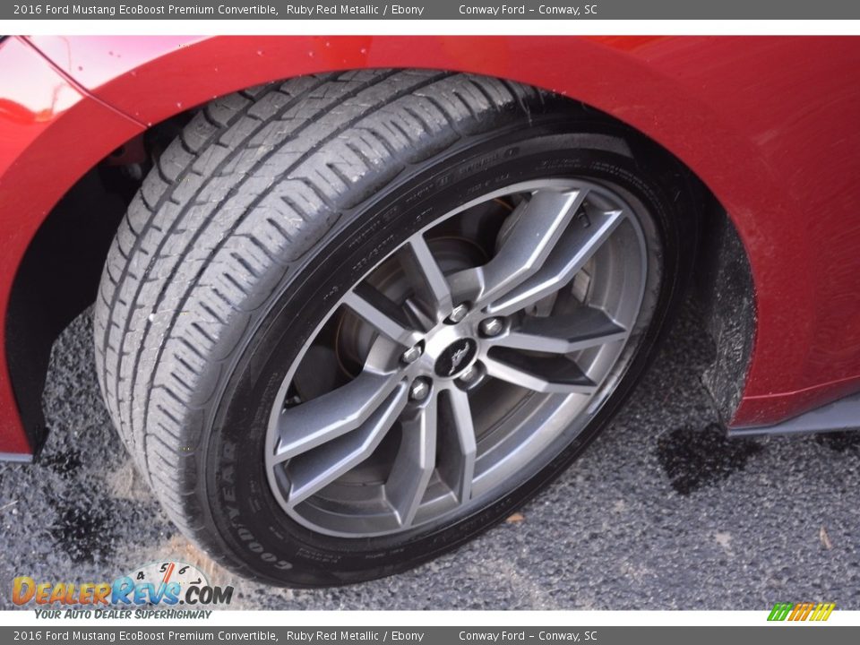 2016 Ford Mustang EcoBoost Premium Convertible Ruby Red Metallic / Ebony Photo #11