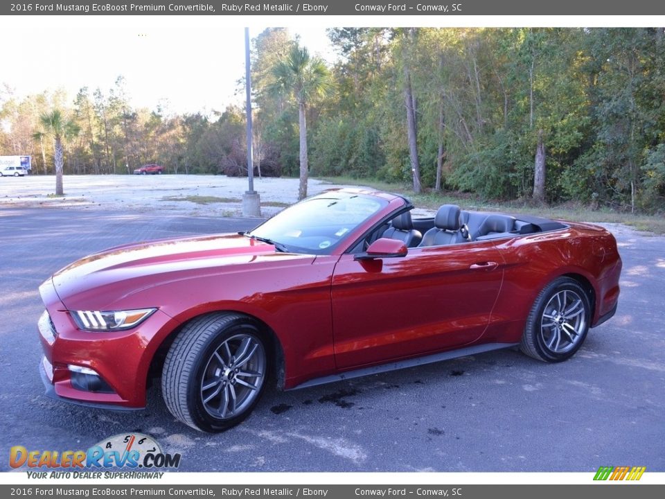 2016 Ford Mustang EcoBoost Premium Convertible Ruby Red Metallic / Ebony Photo #13