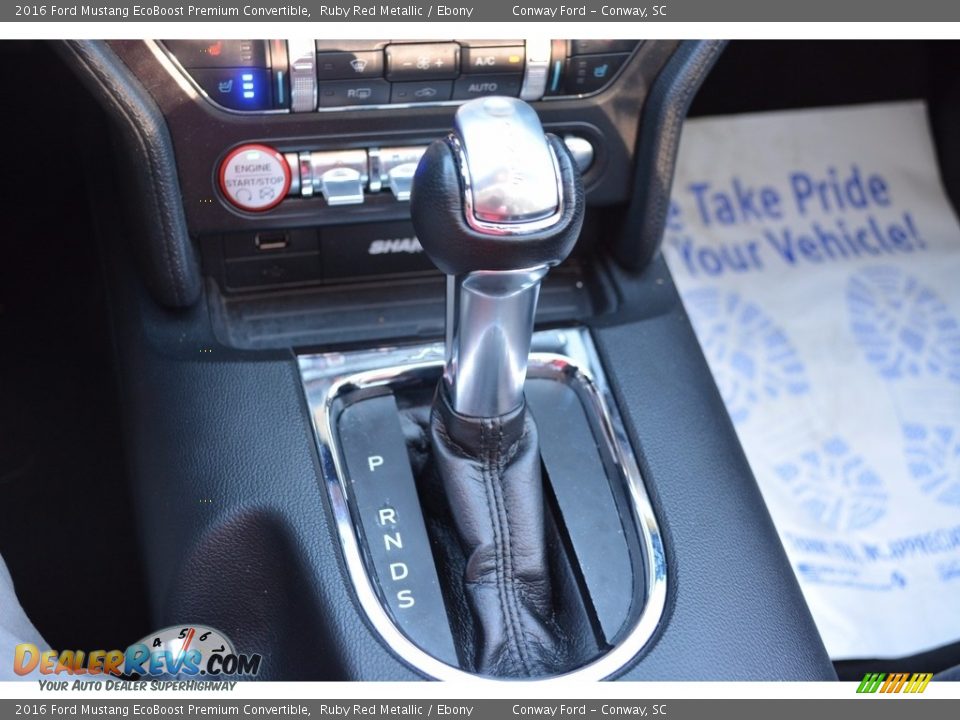 2016 Ford Mustang EcoBoost Premium Convertible Ruby Red Metallic / Ebony Photo #17
