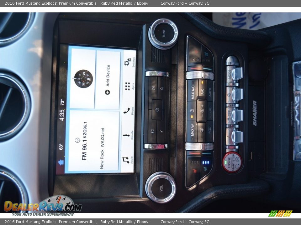 2016 Ford Mustang EcoBoost Premium Convertible Ruby Red Metallic / Ebony Photo #18