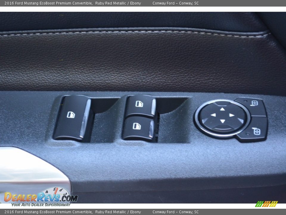2016 Ford Mustang EcoBoost Premium Convertible Ruby Red Metallic / Ebony Photo #21