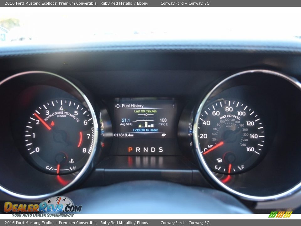 2016 Ford Mustang EcoBoost Premium Convertible Ruby Red Metallic / Ebony Photo #22