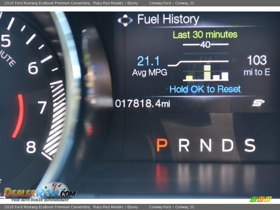 2016 Ford Mustang EcoBoost Premium Convertible Ruby Red Metallic / Ebony Photo #23