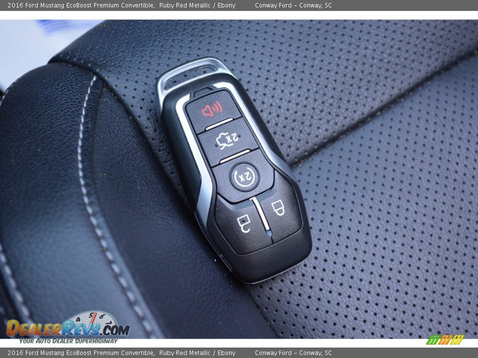 2016 Ford Mustang EcoBoost Premium Convertible Ruby Red Metallic / Ebony Photo #25