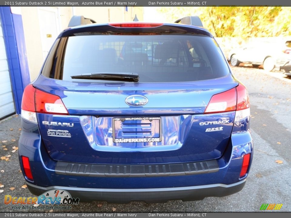 2011 Subaru Outback 2.5i Limited Wagon Azurite Blue Pearl / Warm Ivory Photo #7