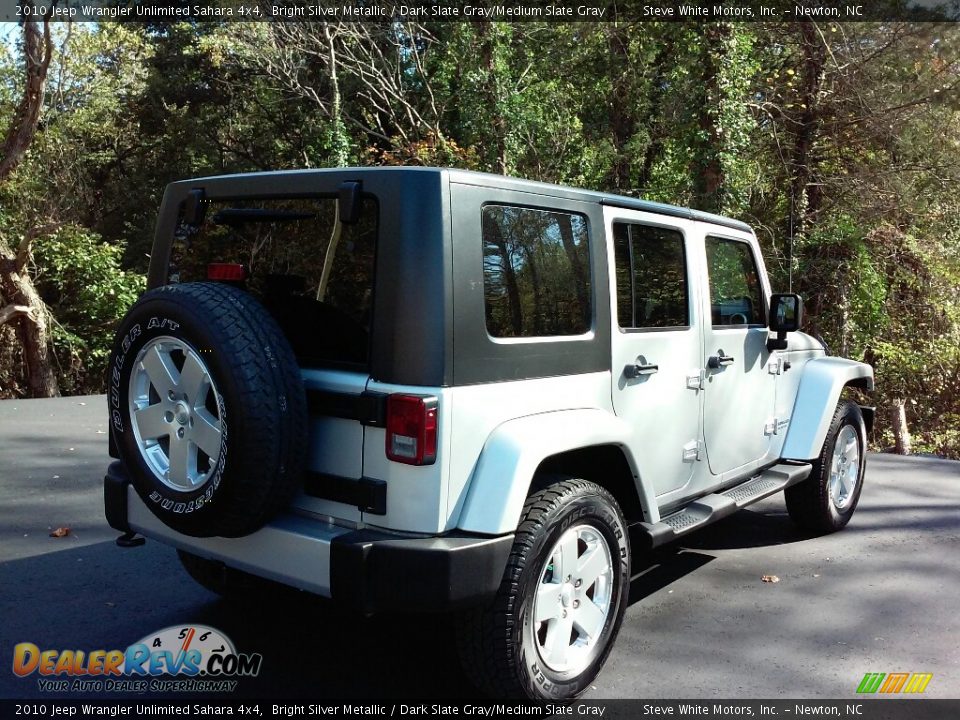 2010 Jeep Wrangler Unlimited Sahara 4x4 Bright Silver Metallic / Dark Slate Gray/Medium Slate Gray Photo #6