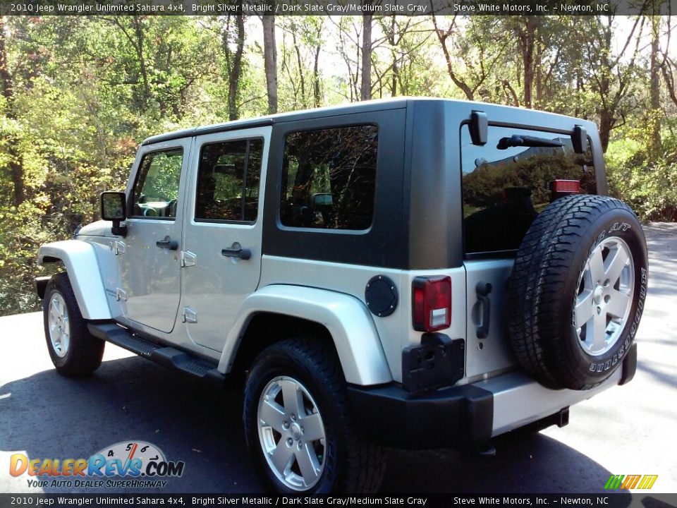 2010 Jeep Wrangler Unlimited Sahara 4x4 Bright Silver Metallic / Dark Slate Gray/Medium Slate Gray Photo #8