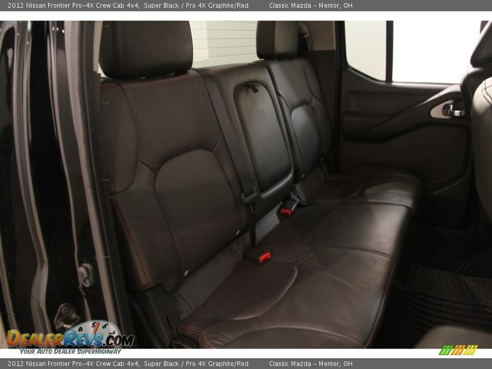 2012 Nissan Frontier Pro-4X Crew Cab 4x4 Super Black / Pro 4X Graphite/Red Photo #14