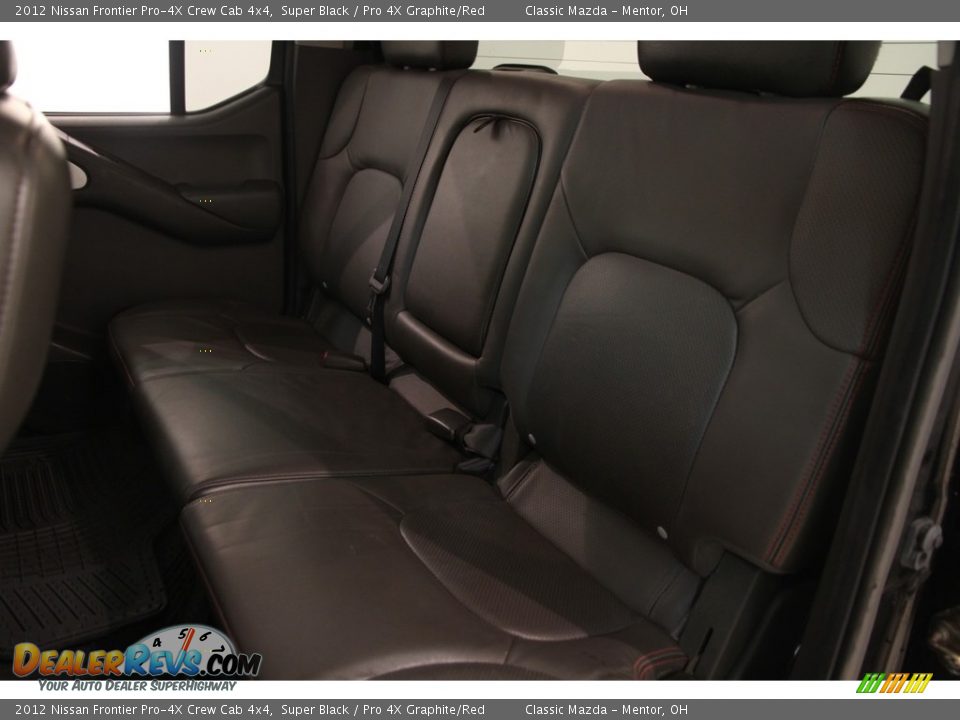 2012 Nissan Frontier Pro-4X Crew Cab 4x4 Super Black / Pro 4X Graphite/Red Photo #15