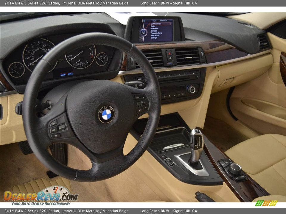 2014 BMW 3 Series 320i Sedan Imperial Blue Metallic / Venetian Beige Photo #11