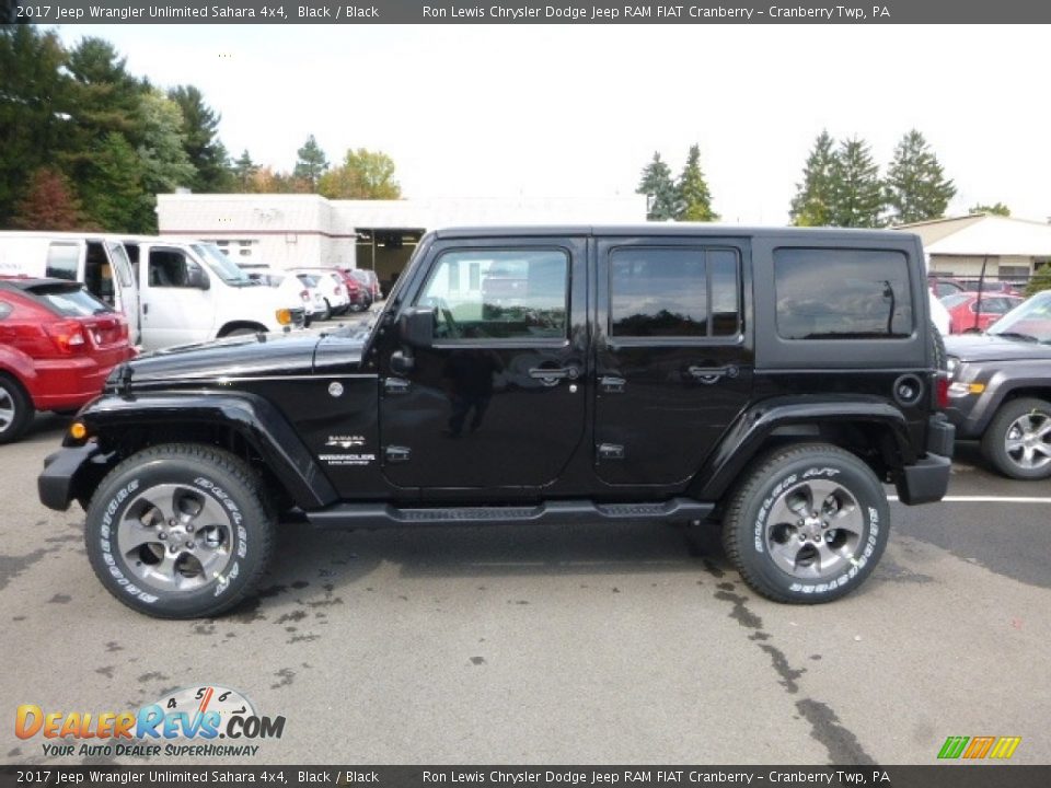 2017 Jeep Wrangler Unlimited Sahara 4x4 Black / Black Photo #3