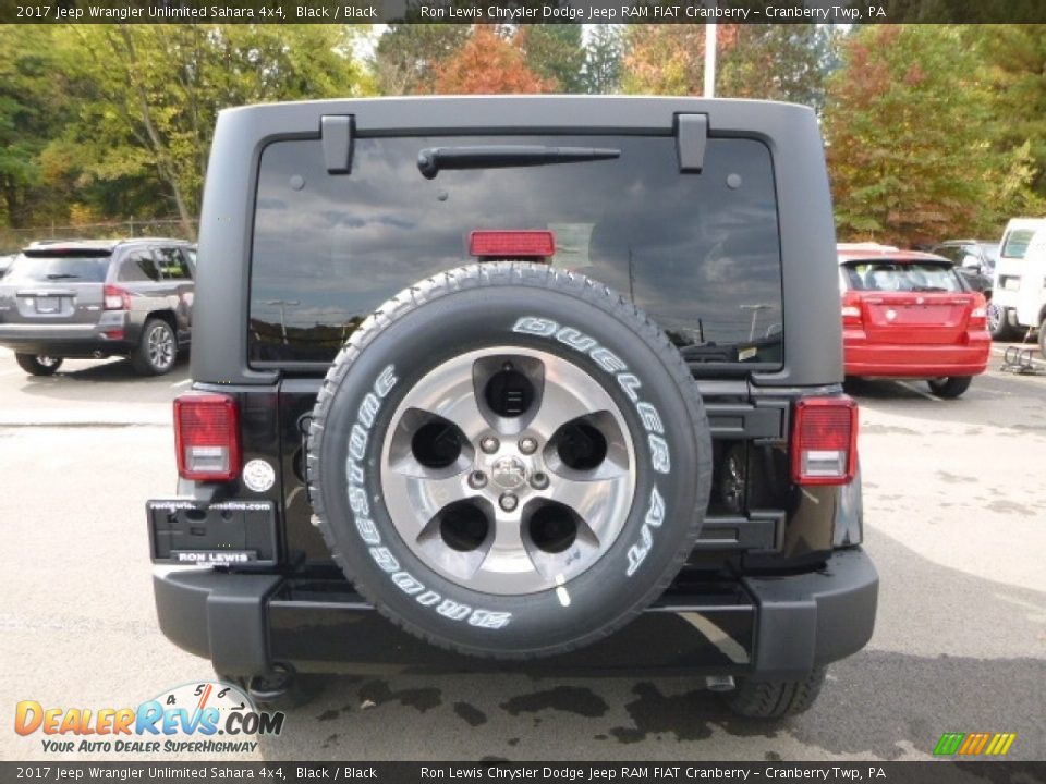 2017 Jeep Wrangler Unlimited Sahara 4x4 Black / Black Photo #6