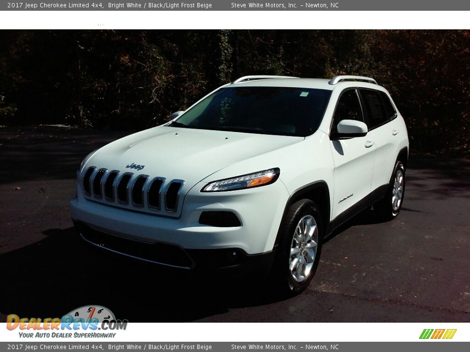 2017 Jeep Cherokee Limited 4x4 Bright White / Black/Light Frost Beige Photo #2