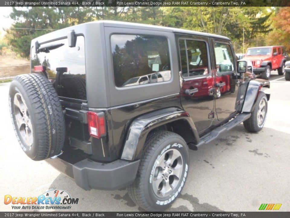 2017 Jeep Wrangler Unlimited Sahara 4x4 Black / Black Photo #7