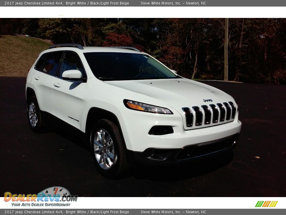 2017 Jeep Cherokee Limited 4x4 Bright White / Black/Light Frost Beige Photo #4