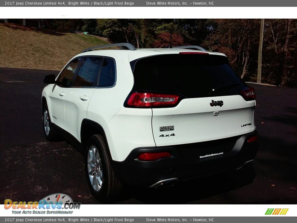 2017 Jeep Cherokee Limited 4x4 Bright White / Black/Light Frost Beige Photo #8