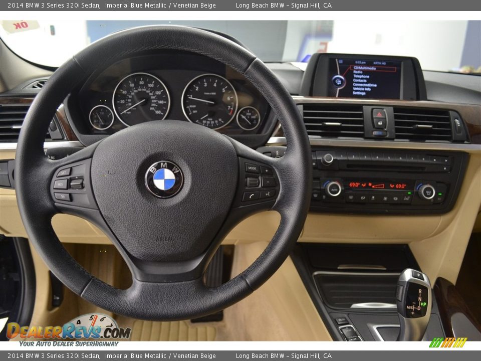 2014 BMW 3 Series 320i Sedan Imperial Blue Metallic / Venetian Beige Photo #29