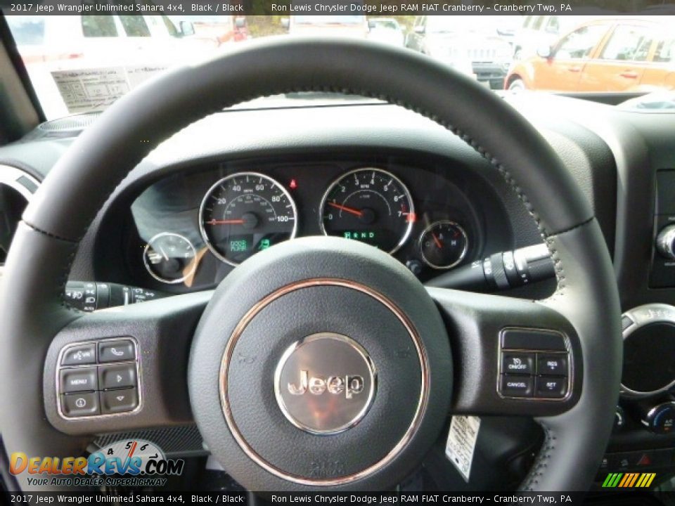 2017 Jeep Wrangler Unlimited Sahara 4x4 Black / Black Photo #20