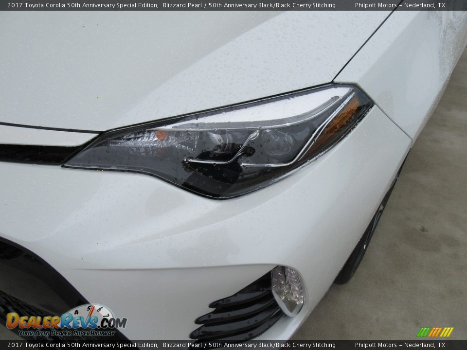 2017 Toyota Corolla 50th Anniversary Special Edition Blizzard Pearl / 50th Anniversary Black/Black Cherry Stitching Photo #9