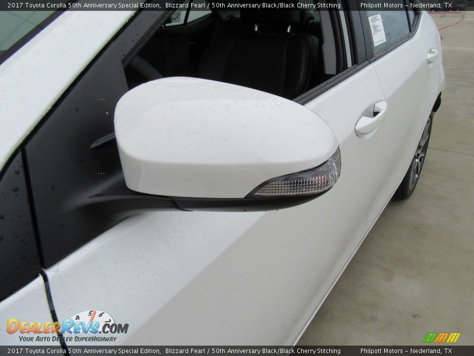 2017 Toyota Corolla 50th Anniversary Special Edition Blizzard Pearl / 50th Anniversary Black/Black Cherry Stitching Photo #12