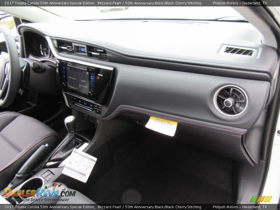 2017 Toyota Corolla 50th Anniversary Special Edition Blizzard Pearl / 50th Anniversary Black/Black Cherry Stitching Photo #16