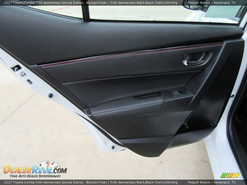 2017 Toyota Corolla 50th Anniversary Special Edition Blizzard Pearl / 50th Anniversary Black/Black Cherry Stitching Photo #17