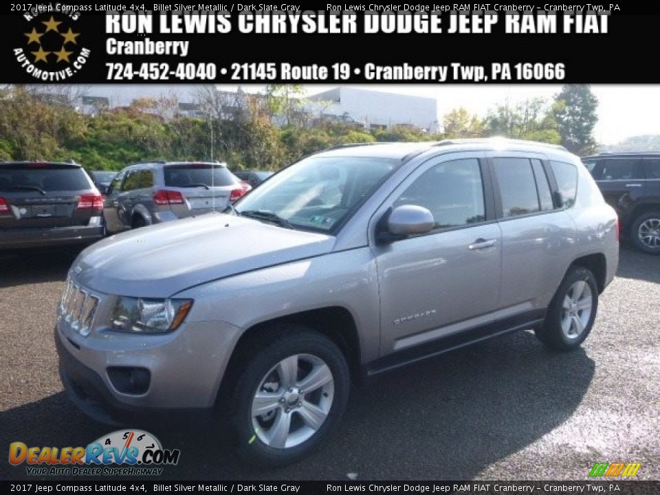 2017 Jeep Compass Latitude 4x4 Billet Silver Metallic / Dark Slate Gray Photo #1