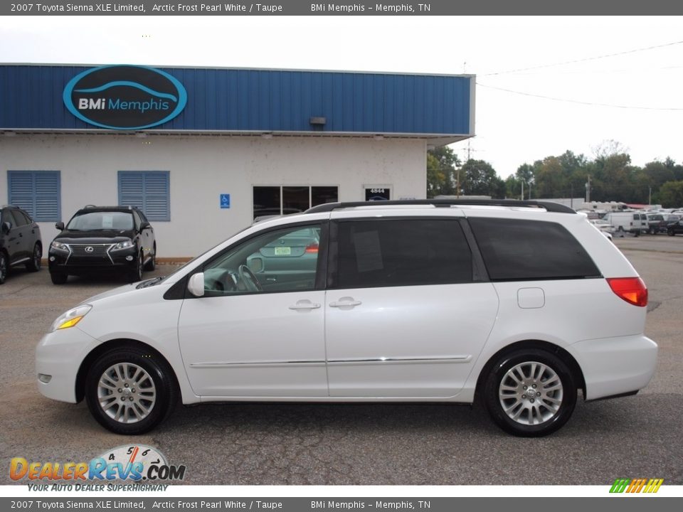 2007 Toyota Sienna XLE Limited Arctic Frost Pearl White / Taupe Photo #2