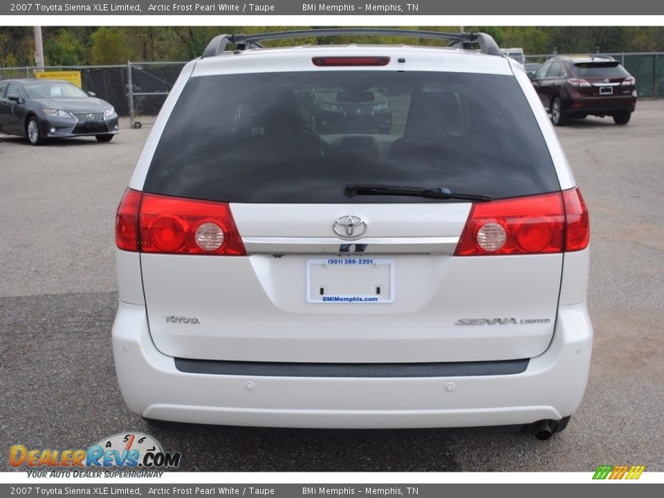 2007 Toyota Sienna XLE Limited Arctic Frost Pearl White / Taupe Photo #4
