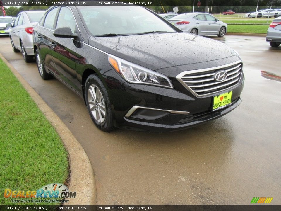 2017 Hyundai Sonata SE Phantom Black / Gray Photo #1
