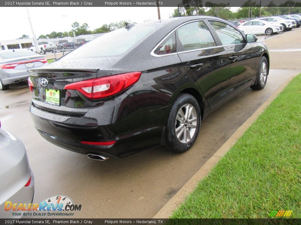 2017 Hyundai Sonata SE Phantom Black / Gray Photo #4