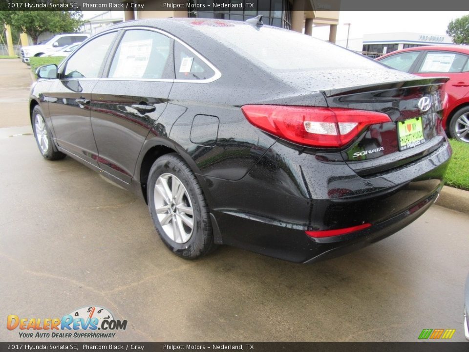 2017 Hyundai Sonata SE Phantom Black / Gray Photo #5