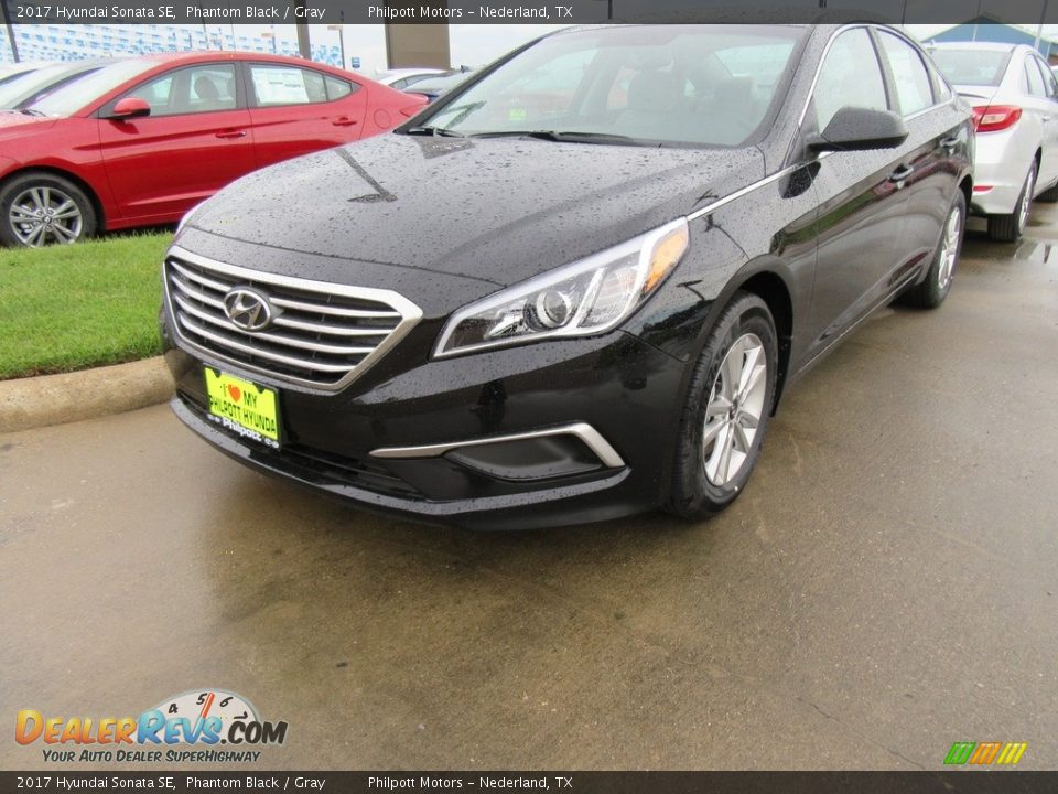 2017 Hyundai Sonata SE Phantom Black / Gray Photo #7