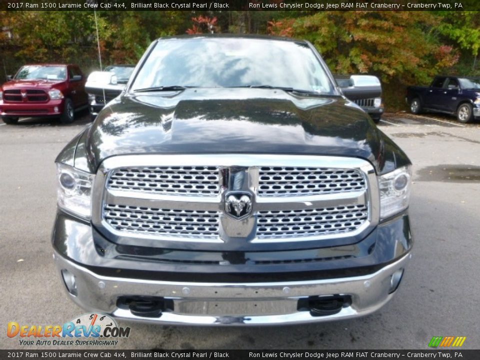 2017 Ram 1500 Laramie Crew Cab 4x4 Brilliant Black Crystal Pearl / Black Photo #13