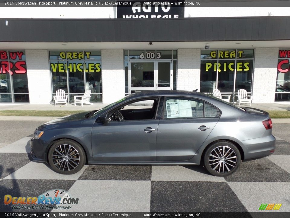 2016 Volkswagen Jetta Sport Platinum Grey Metallic / Black/Ceramique Photo #1