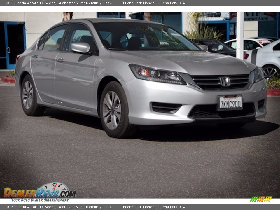 2015 Honda Accord LX Sedan Alabaster Silver Metallic / Black Photo #1