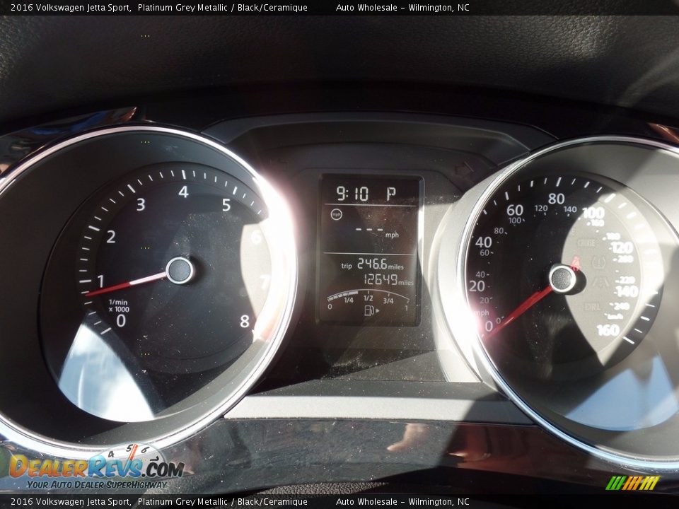 2016 Volkswagen Jetta Sport Platinum Grey Metallic / Black/Ceramique Photo #16