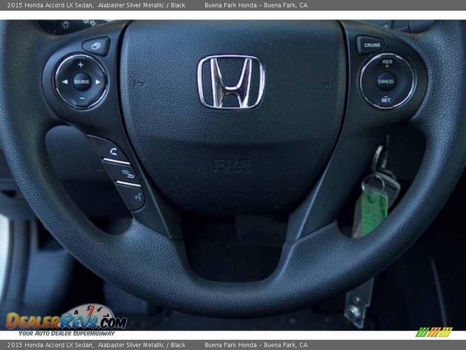 2015 Honda Accord LX Sedan Alabaster Silver Metallic / Black Photo #13