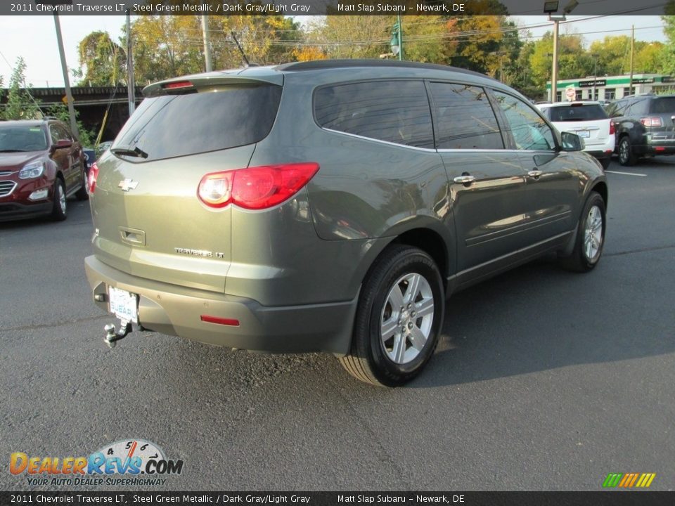 2011 Chevrolet Traverse LT Steel Green Metallic / Dark Gray/Light Gray Photo #6