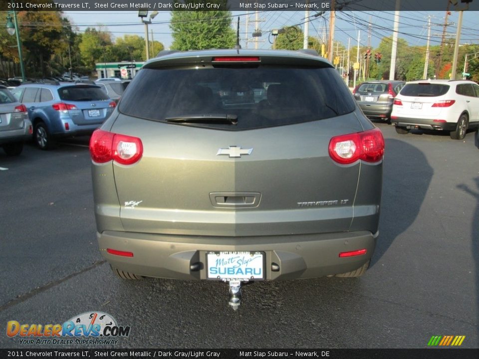 2011 Chevrolet Traverse LT Steel Green Metallic / Dark Gray/Light Gray Photo #7