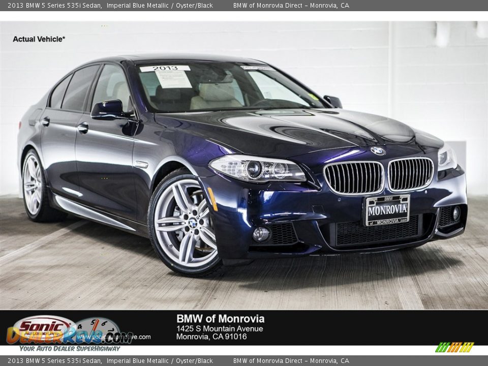2013 BMW 5 Series 535i Sedan Imperial Blue Metallic / Oyster/Black Photo #1