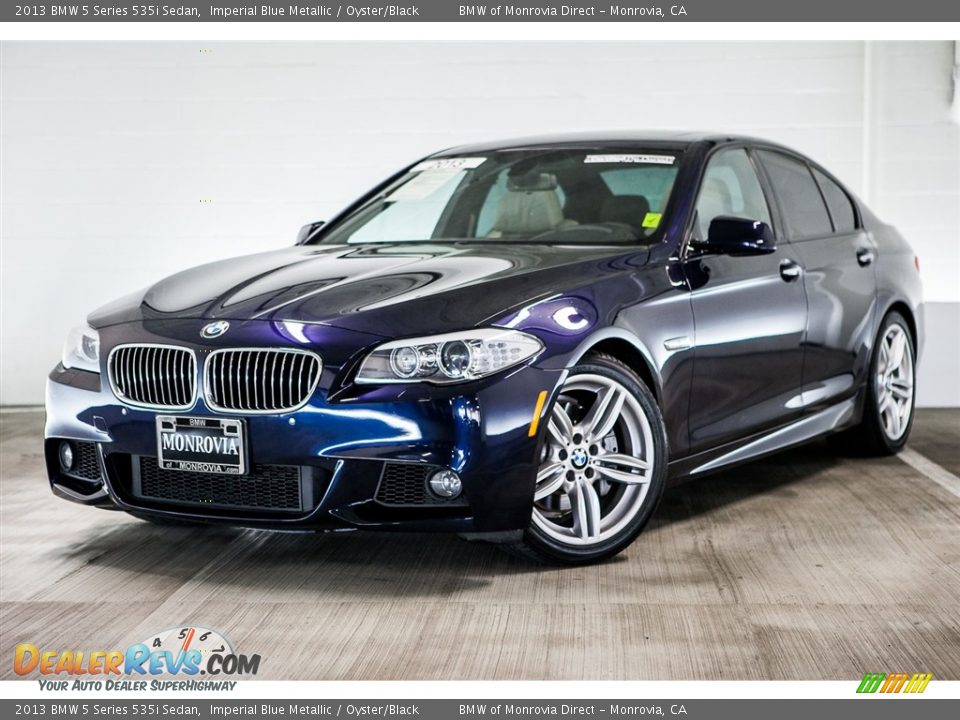 2013 BMW 5 Series 535i Sedan Imperial Blue Metallic / Oyster/Black Photo #14