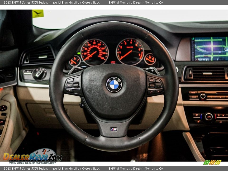 2013 BMW 5 Series 535i Sedan Imperial Blue Metallic / Oyster/Black Photo #16